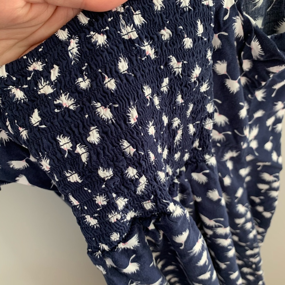 Old Navy | Midi Cami Dress Navy Dandelion Print - Picture 7 of 8